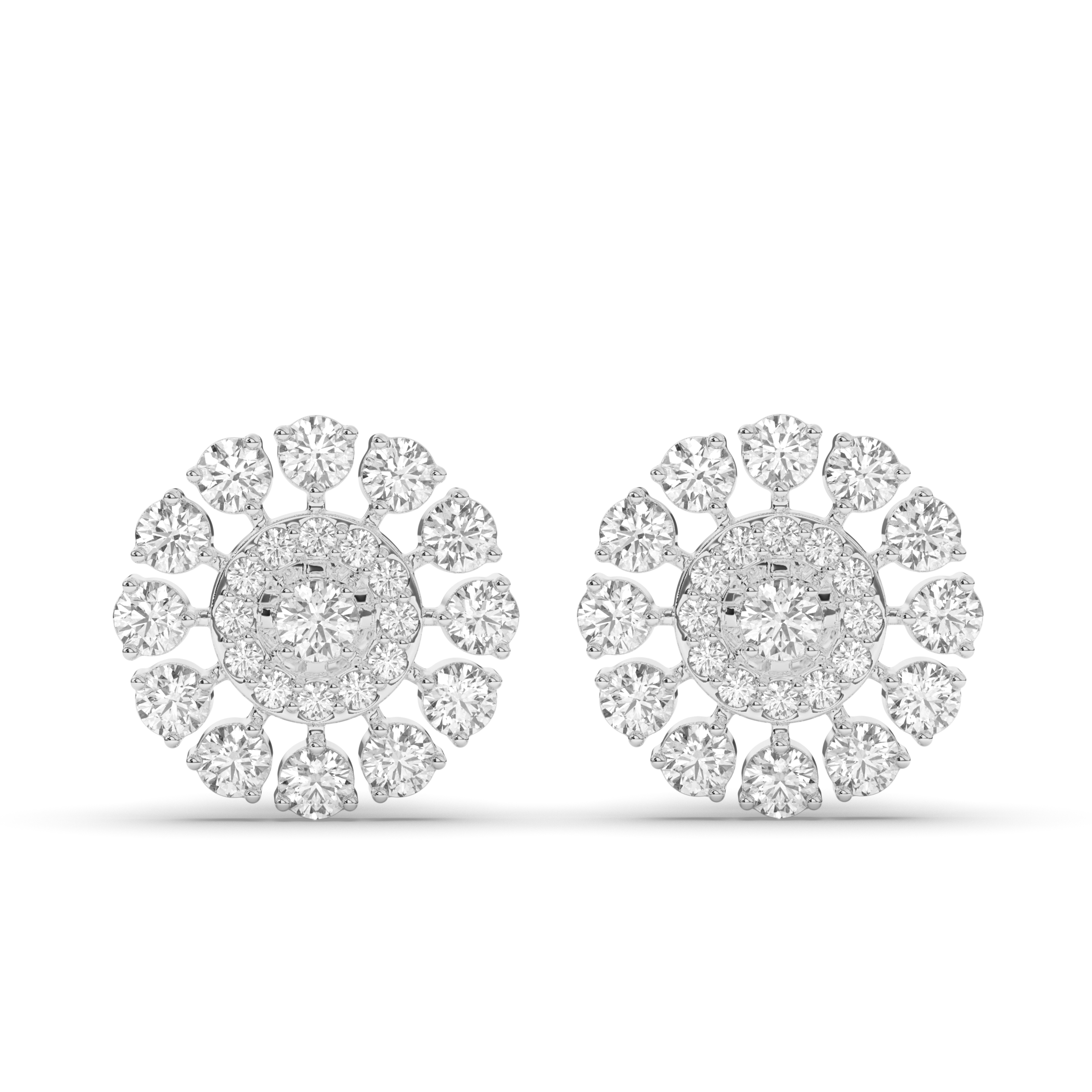Ethereal Sparkle Round Lab-Grown Diamond Earrings - Pear Jewels